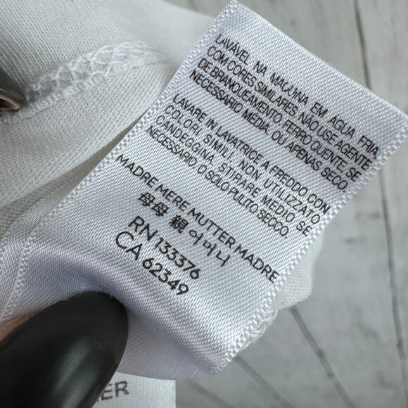 MOTHER White The Boxy Goodie Goodie Horse Around Tee Supima Cotton Size Medium - Picture 10 of 14